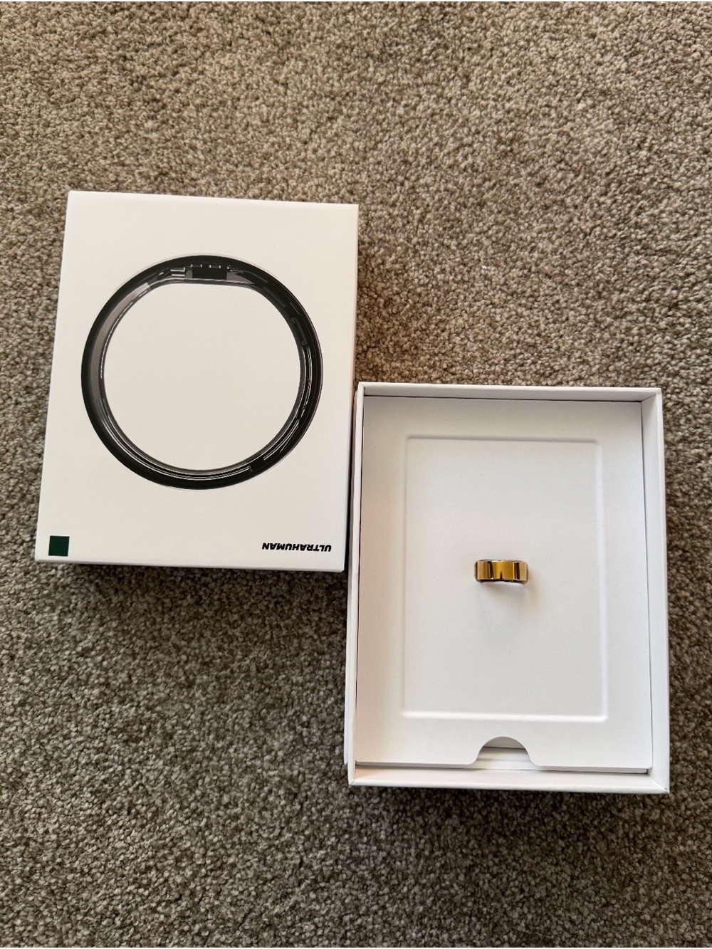 Ultrahuman Ring AIR – Bionic Gold, Size 6 + extra Voyager charger